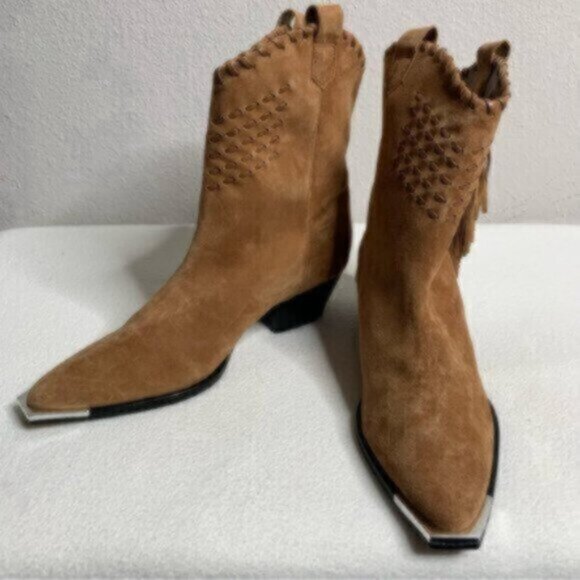 NWT Schutz Alexxa Leather Suede Ankle Boots - Picture 3 of 14